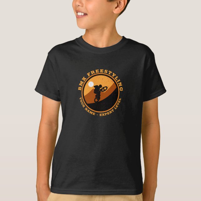 T-shirt Ajouter un nom Changer tout le texte BMX Freestyle (Devant)