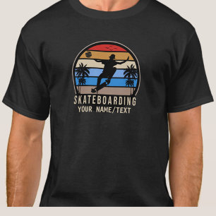 T-shirt Ajouter un nom Texte Ski Retro Vintage Sunset T