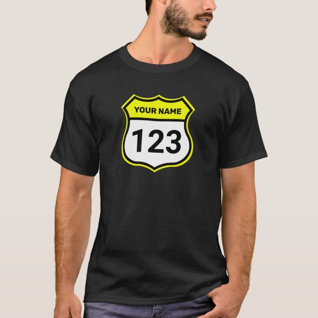 T-shirt Ajouter un nom Votre numéro Racing Identification  (Devant)