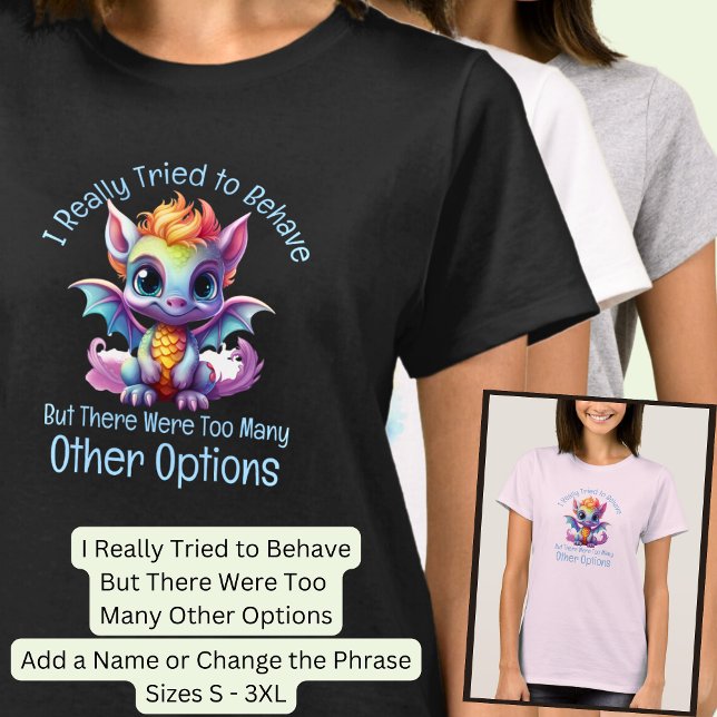 T-shirt Ajouter Un Texte De Nom, Essaie De Comporter Mais, (Créateur téléchargé)