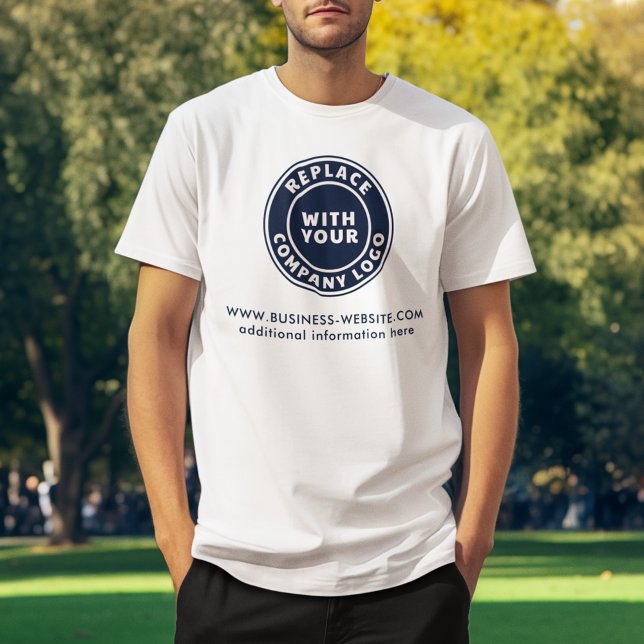 T-shirt Ajouter Votre Entreprise Logo Site Web Entreprise  (Your Business Logo Website Company Employees T-Shirt)