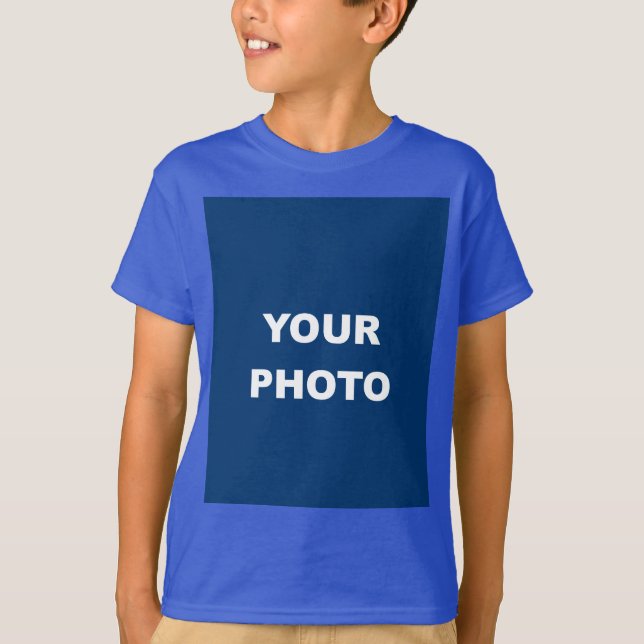 T-shirt Ajouter Votre Image Photo Logo Deep Royal (Devant)