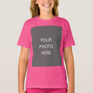 T-shirt Ajouter Votre Image Photo Logo Wow Rose