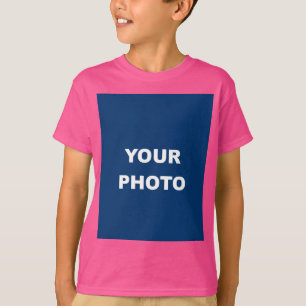 T-shirt Ajouter Votre Image Photo Logo Wow Rose
