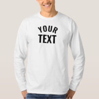 Ajouter votre nom de texte Hommes simple long manc