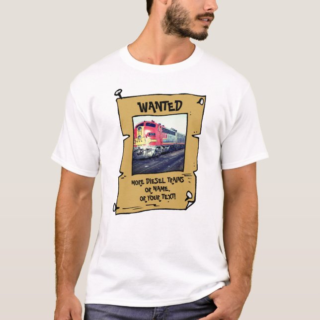 T-shirt Ajouter Votre Nom Texte Photo Diesel Recherché Tra (Devant)