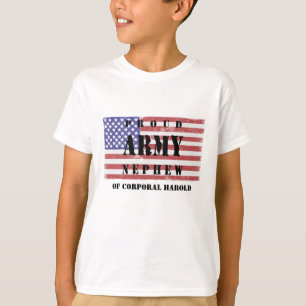 T-shirt Ajouter Votre Oncle/Tantes Nom Fier Armée Chemise 