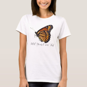 T-shirt Ajouter Votre Propre Papillon Monarque Texte