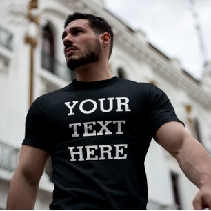T-shirt Ajouter votre propre texte personnalisé ici noir e
