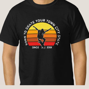 T-shirt Ajouter Votre Ville Ville Ville État Année Texte -