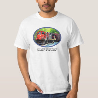 T-shirt Ajoutez Votre Nom Texte Image, Train Diesel Photo