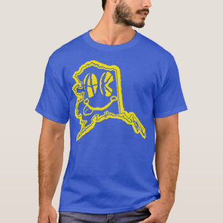 T-shirt AK Eyes Alaska Grunge Sourire visage Jaune