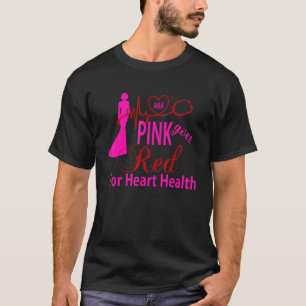 T-shirt Aka Pink devient rouge pour la santé cardiaque Bla