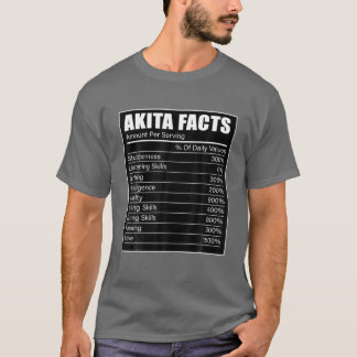 T-shirt Akita Amoureux des chiens Akita Faits Akita Chien