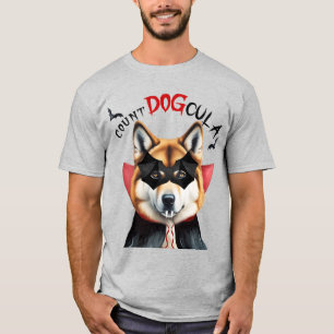 T-shirt Akita Chien nombre DOGcula Funny Chien Amoureux Ha