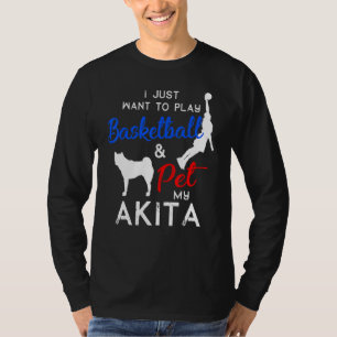 T-shirt Akita Funny Propriétaire de basket-ball Chien Xmas