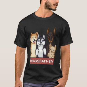 T-shirt Akita Husky Doberman Et Chihuahua Se Tiennent Sur 