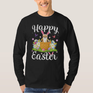 T-shirt Akita Inu Chien Chasse aux oeufs de Pâques Floral 