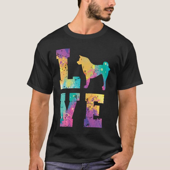 T-shirt Akita Inu Love (Devant)