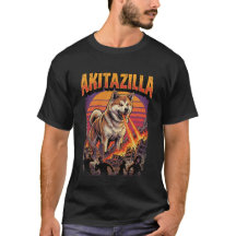 Akitazilla Géant Akita Chien Monstre Parodie de Fi