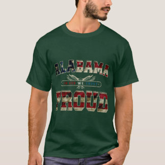 T-shirt Alabama dans mon coeur Fière Forte Design génial G