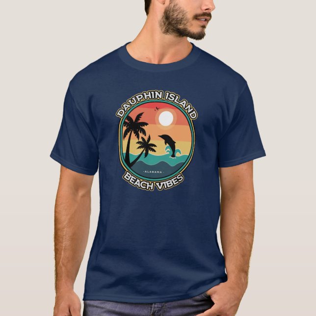 T-shirt Alabama Dauphin Island Beach Summer Vibes Triblend (Devant)