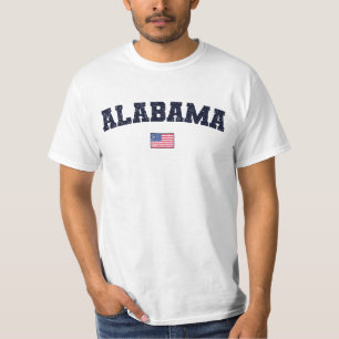 T-shirt Alabama Etat USA Drapeau Vintage désorganisé