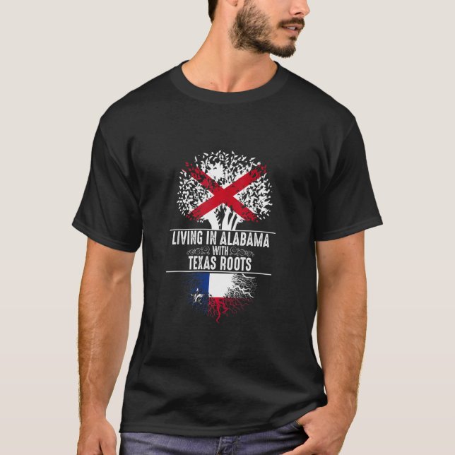 T-shirt Alabama Home Texas Roots State Tree Flag Love (Devant)