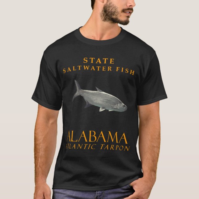 T-shirt Alabama Territory Saltwater Fish Atlantic tarpon O (Devant)
