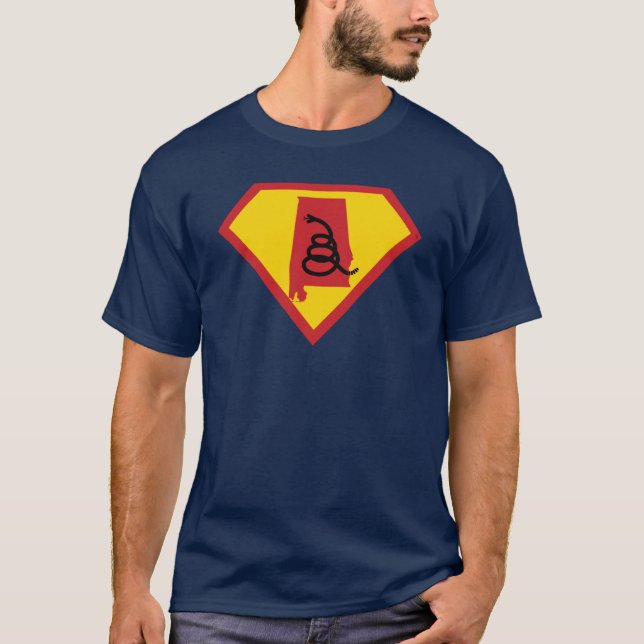T-shirt ALABAMAN ALABAMIAN SHIELD Freedom Is The Superpowe (Devant)