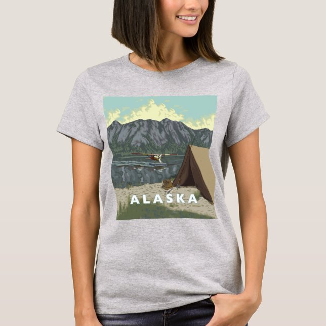 T-shirt Alaska Bush Plane Cadeaux pour pilotes femmes (Devant)