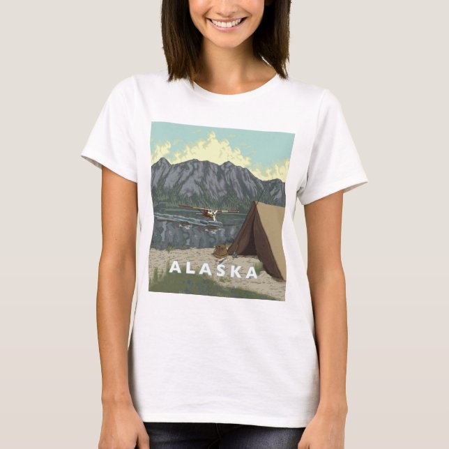 T-shirt Alaska Bush Plane Souvenirs (Devant)
