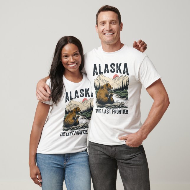 T-shirt Alaska Grizzly Family Frontier Tee (Unisexe)