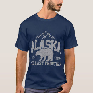 T-shirt Alaska La Dernière frontière EST 1959 Grizzly Bear