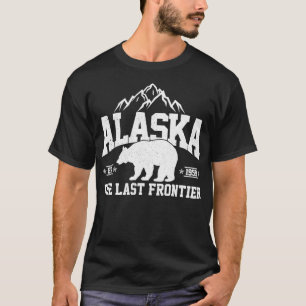 T-shirt Alaska La Dernière frontière EST 1959 Grizzly Bear