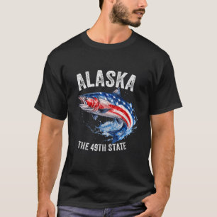 T-shirt Alaska Le 49e Etat Drapeau Américain Patriotique S