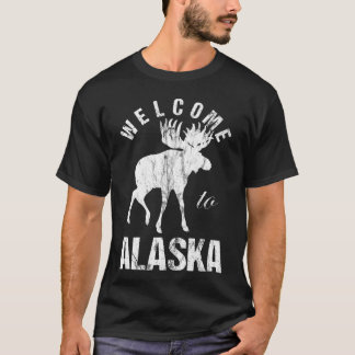 T-shirt Alaska Moose Bienvenue en Alaska en détresse