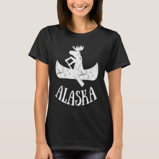 T-shirt Alaska Moose Moose Canoe Vacation