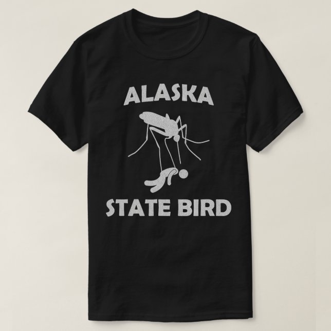 T-shirt Alaska Mosquito State Bird Drôle Camping Sorties (Design devant)