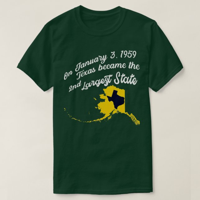 T-shirt Alaska vs Texas Funny Alaska (Design devant)