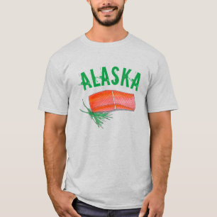 T-shirt ALASKA Wild Alaskan Saumon Poisson Filet de poisso