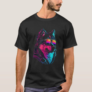 T-shirt Alaskan Malamute Dog owner Vaporwave Notorious DJ