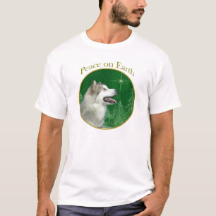 T-shirt Alaskan malamute la paix