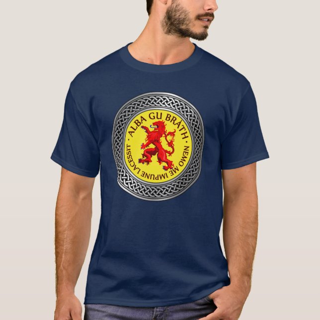 T-shirt Alba Gu Brath Lion Rampant noeud (Devant)