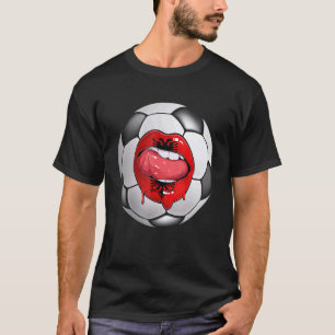 T-shirt Albanie Fer de football - Bouche du drapeau albana