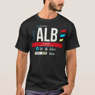 T-shirt Albany ALB Airport Code Bagages Balise 1