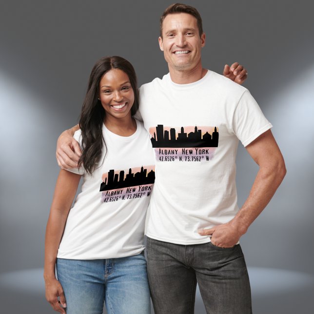 T-shirt Albany NY City Skyline (Créateur téléchargé)