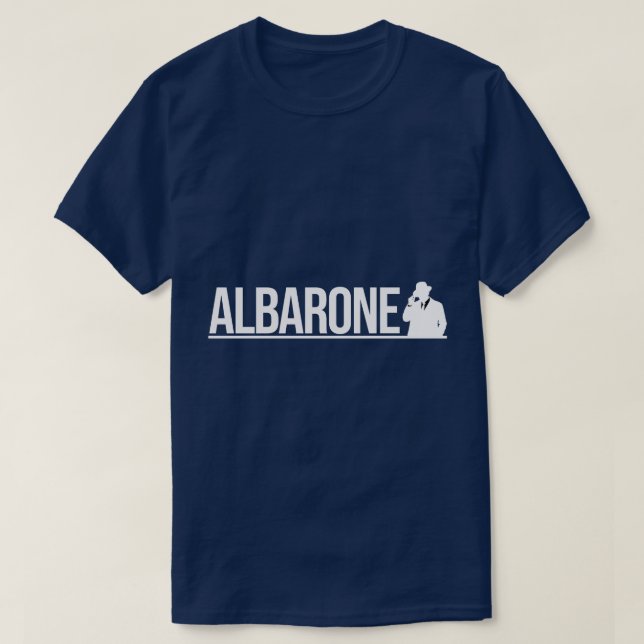 T-shirt Albarone Gangster Silhouette Graphic - White (Design devant)