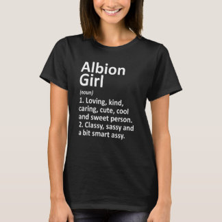 T-shirt Albion Girl Mi Michigan Funny City Accueil Racines