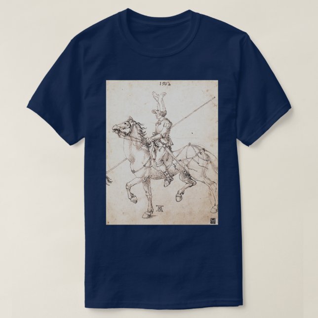 T-shirt Albrecht Drer Lancer à cheval 1502 (Design devant)